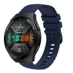 Cinturino in silicone tinta unita con motivo a pois ondulato da 22 mm, For Huawei Watch GT 2E, For Huawei GT2 46mm
