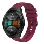 Cinturino in silicone tinta unita con motivo a pois ondulato da 22 mm, For Huawei Watch GT 2E, For Huawei GT2 46mm
