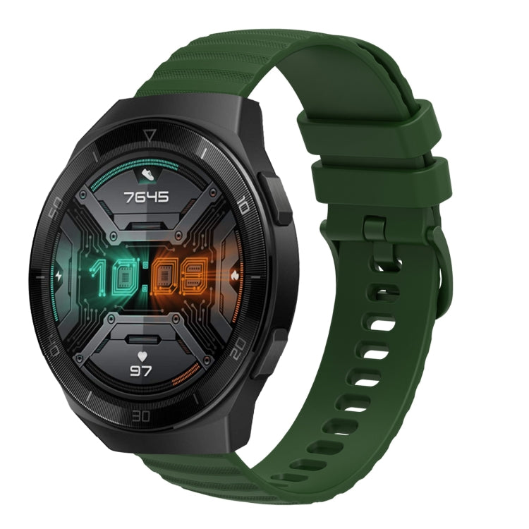 Cinturino in silicone tinta unita con motivo a pois ondulato da 22 mm, For Huawei Watch GT 2E, For Huawei GT2 46mm