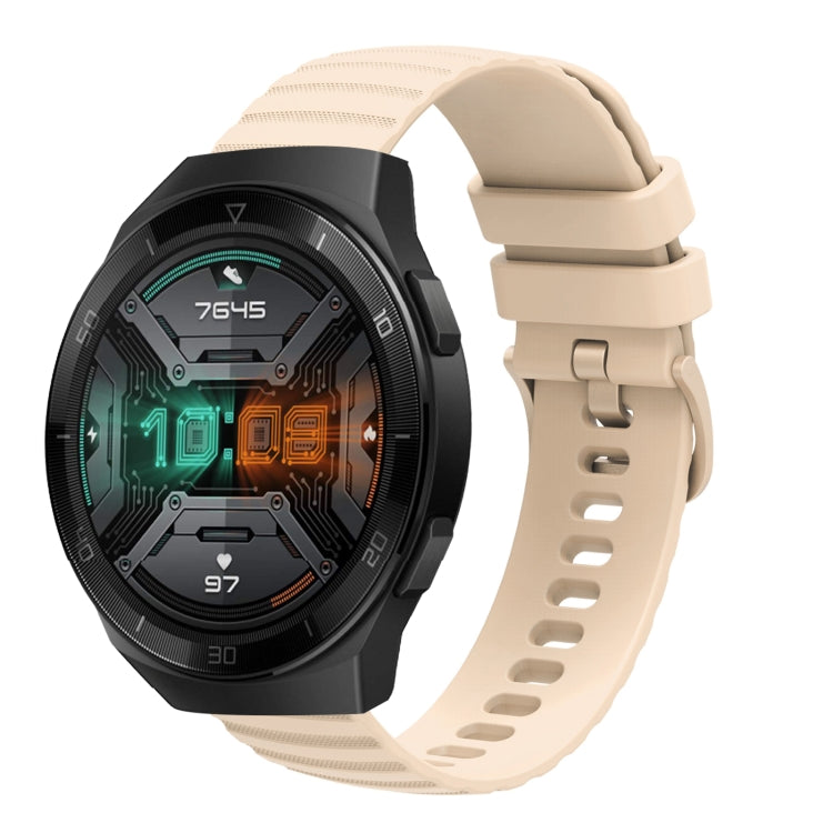 Cinturino in silicone tinta unita con motivo a pois ondulato da 22 mm, For Huawei Watch GT 2E, For Huawei GT2 46mm