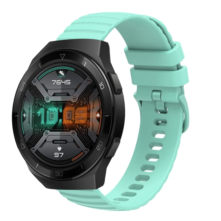 Cinturino in silicone tinta unita con motivo a pois ondulato da 22 mm, For Huawei Watch GT 2E, For Huawei GT2 46mm