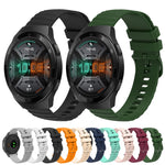Cinturino in silicone tinta unita con motivo a pois ondulato da 22 mm, For Huawei Watch GT 2E, For Huawei GT2 46mm