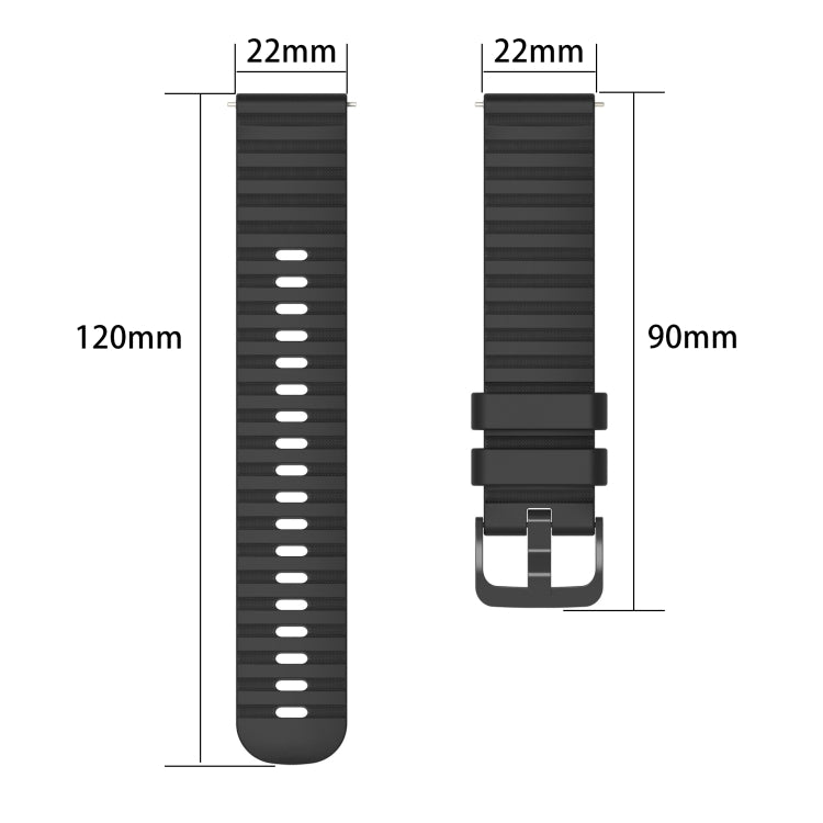 Cinturino in silicone tinta unita con motivo a pois ondulato da 22 mm, For Huawei Watch GT 2E, For Huawei GT2 46mm