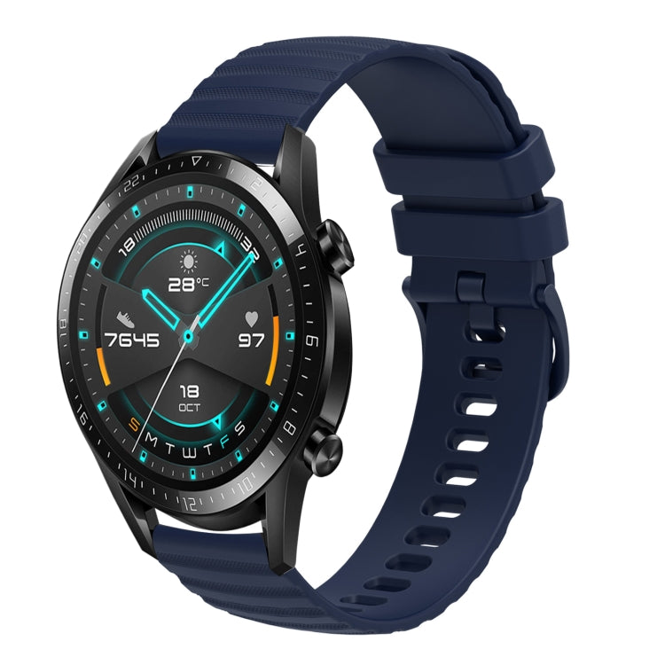 Cinturino in silicone tinta unita con motivo a pois ondulato da 22 mm, For Huawei Watch GT 2E, For Huawei GT2 46mm