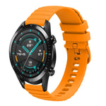 Cinturino in silicone tinta unita con motivo a pois ondulato da 22 mm, For Huawei Watch GT 2E, For Huawei GT2 46mm