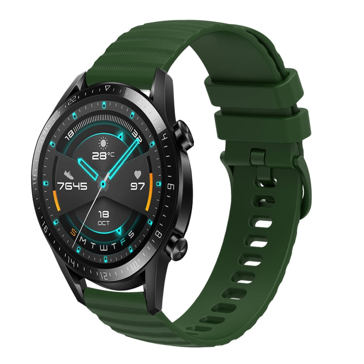 Cinturino in silicone tinta unita con motivo a pois ondulato da 22 mm, For Huawei Watch GT 2E, For Huawei GT2 46mm