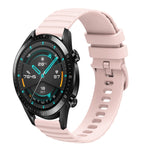 Cinturino in silicone tinta unita con motivo a pois ondulato da 22 mm, For Huawei Watch GT 2E, For Huawei GT2 46mm