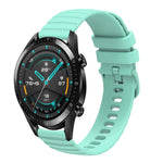 Cinturino in silicone tinta unita con motivo a pois ondulato da 22 mm, For Huawei Watch GT 2E, For Huawei GT2 46mm