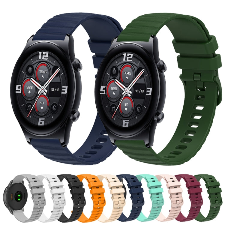 Cinturino in silicone tinta unita con motivo a pois ondulato da 22 mm, For Honor Watch GS 3, For Honor Watch GS Pro