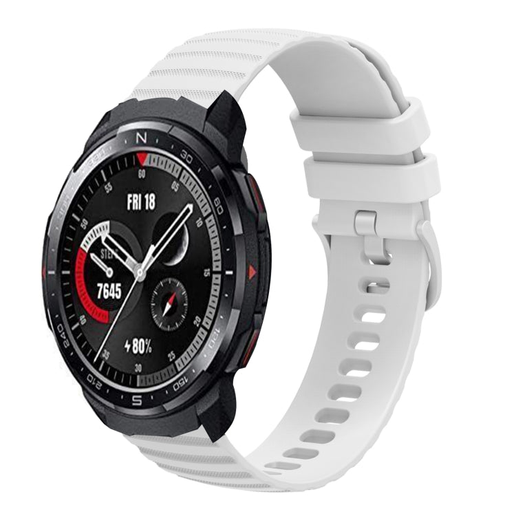 Cinturino in silicone tinta unita con motivo a pois ondulato da 22 mm, For Honor Watch GS 3, For Honor Watch GS Pro