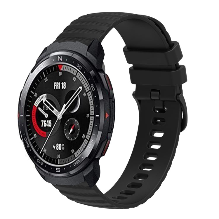 Cinturino in silicone tinta unita con motivo a pois ondulato da 22 mm, For Honor Watch GS 3, For Honor Watch GS Pro