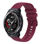 Cinturino in silicone tinta unita con motivo a pois ondulato da 22 mm, For Honor Watch GS 3, For Honor Watch GS Pro