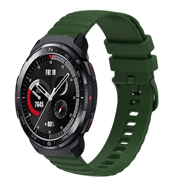 Cinturino in silicone tinta unita con motivo a pois ondulato da 22 mm, For Honor Watch GS 3, For Honor Watch GS Pro