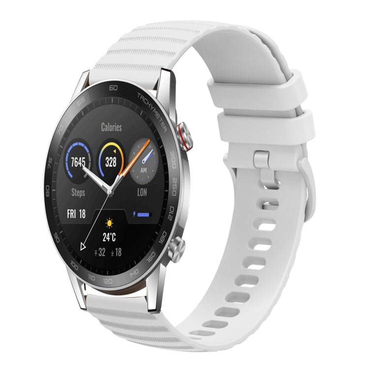 Cinturino in silicone tinta unita con motivo a pois ondulato da 22 mm, For Honor Magic Watch 2 46mm, For Honor Watch Dream