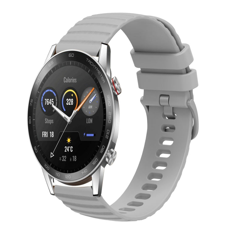 Cinturino in silicone tinta unita con motivo a pois ondulato da 22 mm, For Honor Magic Watch 2 46mm, For Honor Watch Dream