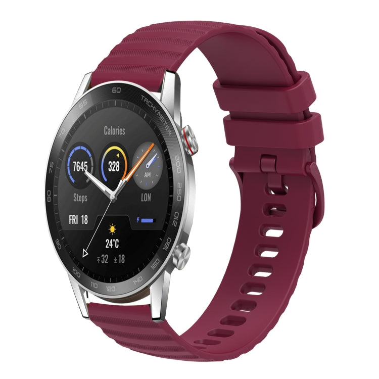 Cinturino in silicone tinta unita con motivo a pois ondulato da 22 mm, For Honor Magic Watch 2 46mm, For Honor Watch Dream