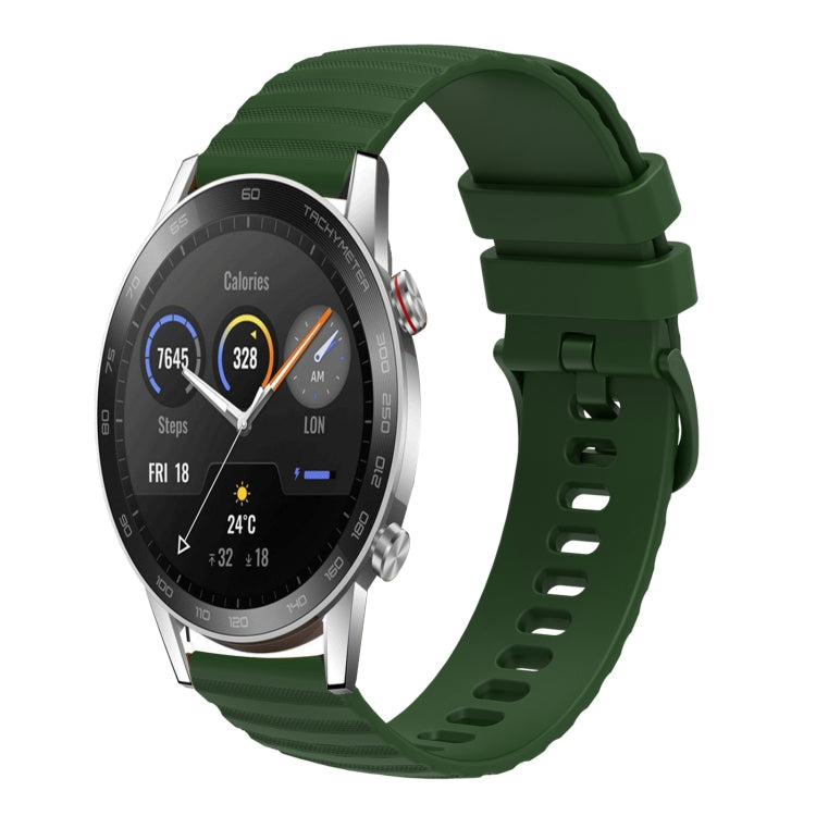 Cinturino in silicone tinta unita con motivo a pois ondulato da 22 mm, For Honor Magic Watch 2 46mm, For Honor Watch Dream