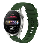 Cinturino in silicone tinta unita con motivo a pois ondulato da 22 mm, For Huawei Watch 3 Pro New