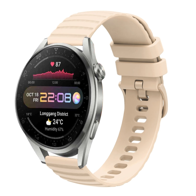 Cinturino in silicone tinta unita con motivo a pois ondulato da 22 mm, For Huawei Watch 3 Pro New