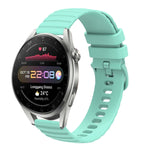 Cinturino in silicone tinta unita con motivo a pois ondulato da 22 mm, For Huawei Watch 3 Pro New