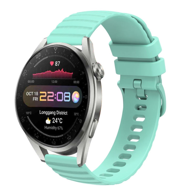Cinturino in silicone tinta unita con motivo a pois ondulato da 22 mm, For Huawei Watch 3 Pro New