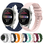 Cinturino in silicone tinta unita con motivo a pois ondulato da 22 mm, For Huawei Watch 3 Pro New