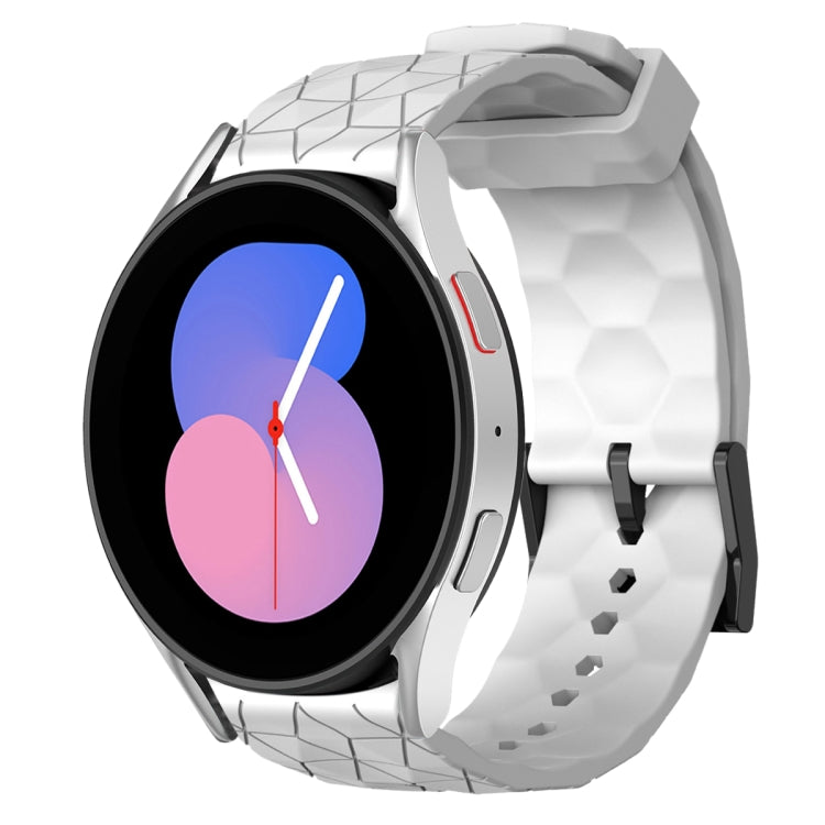 Cinturino per orologio in silicone tinta unita con motivo a calcio da 20 mm, For Samsung Galaxy Watch 5 44mm, For Samsung Galaxy Watch 5 40mm