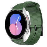 Cinturino per orologio in silicone tinta unita con motivo a calcio da 20 mm, For Samsung Galaxy Watch 5 44mm, For Samsung Galaxy Watch 5 40mm