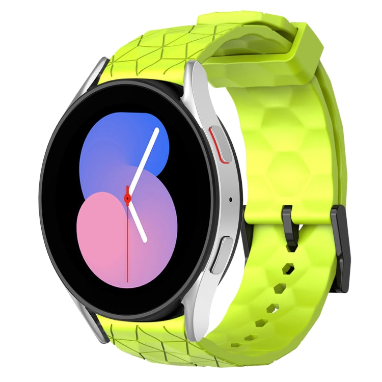 Cinturino per orologio in silicone tinta unita con motivo a calcio da 20 mm, For Samsung Galaxy Watch 5 44mm, For Samsung Galaxy Watch 5 40mm