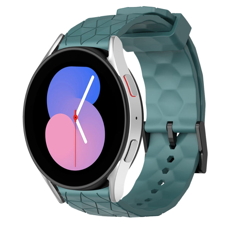 Cinturino per orologio in silicone tinta unita con motivo a calcio da 20 mm, For Samsung Galaxy Watch 5 44mm, For Samsung Galaxy Watch 5 40mm