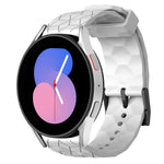 Cinturino per orologio in silicone tinta unita con motivo a calcio da 20 mm, For Samsung Galaxy Watch 5 44mm, For Samsung Galaxy Watch 5 40mm