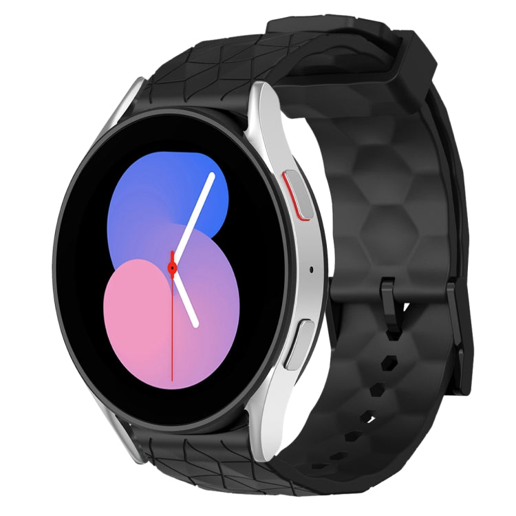 Cinturino per orologio in silicone tinta unita con motivo a calcio da 20 mm, For Samsung Galaxy Watch 5 44mm, For Samsung Galaxy Watch 5 40mm