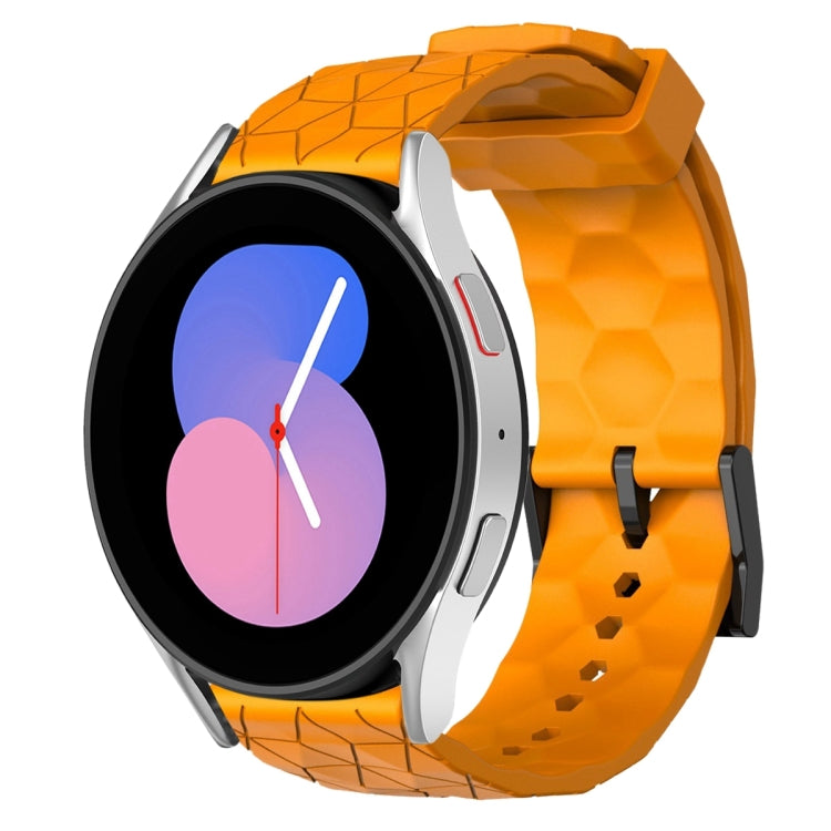Cinturino per orologio in silicone tinta unita con motivo a calcio da 20 mm, For Samsung Galaxy Watch 5 44mm, For Samsung Galaxy Watch 5 40mm