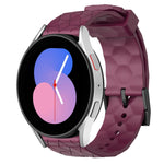 Cinturino per orologio in silicone tinta unita con motivo a calcio da 20 mm, For Samsung Galaxy Watch 5 44mm, For Samsung Galaxy Watch 5 40mm
