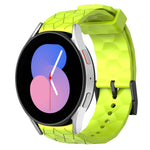 Cinturino per orologio in silicone tinta unita con motivo a calcio da 20 mm, For Samsung Galaxy Watch 5 44mm, For Samsung Galaxy Watch 5 40mm