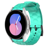 Cinturino per orologio in silicone tinta unita con motivo a calcio da 20 mm, For Samsung Galaxy Watch 5 44mm, For Samsung Galaxy Watch 5 40mm