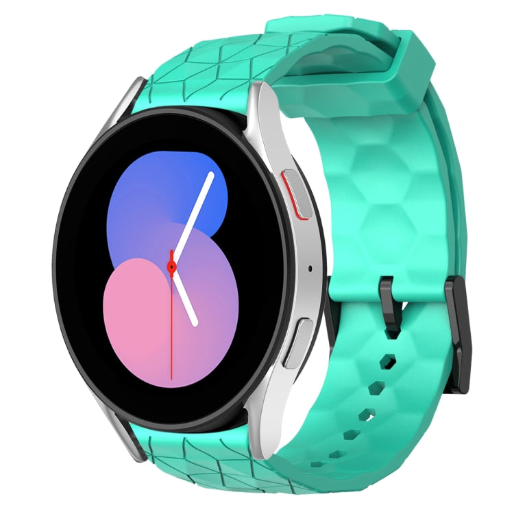 Cinturino per orologio in silicone tinta unita con motivo a calcio da 20 mm, For Samsung Galaxy Watch 5 44mm, For Samsung Galaxy Watch 5 40mm