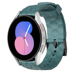 Cinturino per orologio in silicone tinta unita con motivo a calcio da 20 mm, For Samsung Galaxy Watch 5 44mm, For Samsung Galaxy Watch 5 40mm