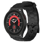 Cinturino per orologio in silicone tinta unita con motivo a calcio da 20 mm, For Samsung Galaxy Watch 5 Pro 45mm, For Samsung Galaxy Watch 4 44mm