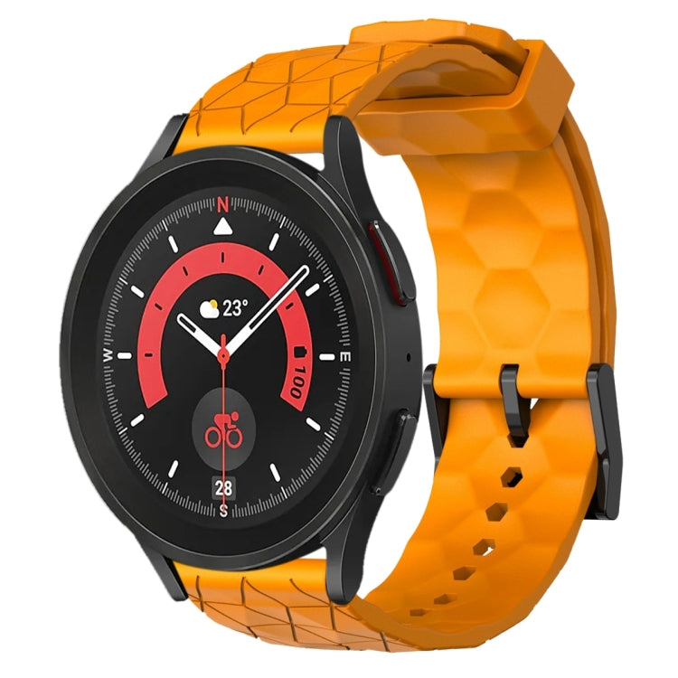 Cinturino per orologio in silicone tinta unita con motivo a calcio da 20 mm, For Samsung Galaxy Watch 5 Pro 45mm, For Samsung Galaxy Watch 4 44mm