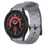 Cinturino per orologio in silicone tinta unita con motivo a calcio da 20 mm, For Samsung Galaxy Watch 5 Pro 45mm, For Samsung Galaxy Watch 4 44mm