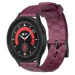 Cinturino per orologio in silicone tinta unita con motivo a calcio da 20 mm, For Samsung Galaxy Watch 5 Pro 45mm, For Samsung Galaxy Watch 4 44mm