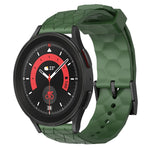 Cinturino per orologio in silicone tinta unita con motivo a calcio da 20 mm, For Samsung Galaxy Watch 5 Pro 45mm, For Samsung Galaxy Watch 4 44mm