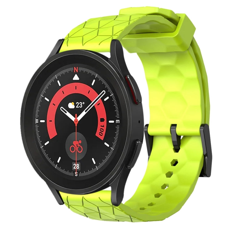 Cinturino per orologio in silicone tinta unita con motivo a calcio da 20 mm, For Samsung Galaxy Watch 5 Pro 45mm, For Samsung Galaxy Watch 4 44mm