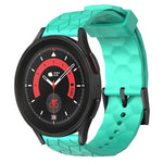 Cinturino per orologio in silicone tinta unita con motivo a calcio da 20 mm, For Samsung Galaxy Watch 5 Pro 45mm, For Samsung Galaxy Watch 4 44mm