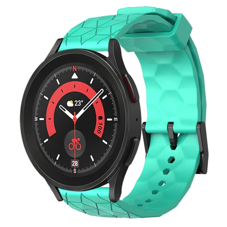 Cinturino per orologio in silicone tinta unita con motivo a calcio da 20 mm, For Samsung Galaxy Watch 5 Pro 45mm, For Samsung Galaxy Watch 4 44mm