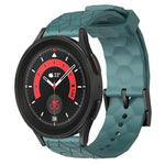 Cinturino per orologio in silicone tinta unita con motivo a calcio da 20 mm, For Samsung Galaxy Watch 5 Pro 45mm, For Samsung Galaxy Watch 4 44mm