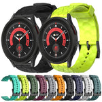 Cinturino per orologio in silicone tinta unita con motivo a calcio da 20 mm, For Samsung Galaxy Watch 5 Pro 45mm, For Samsung Galaxy Watch 4 44mm