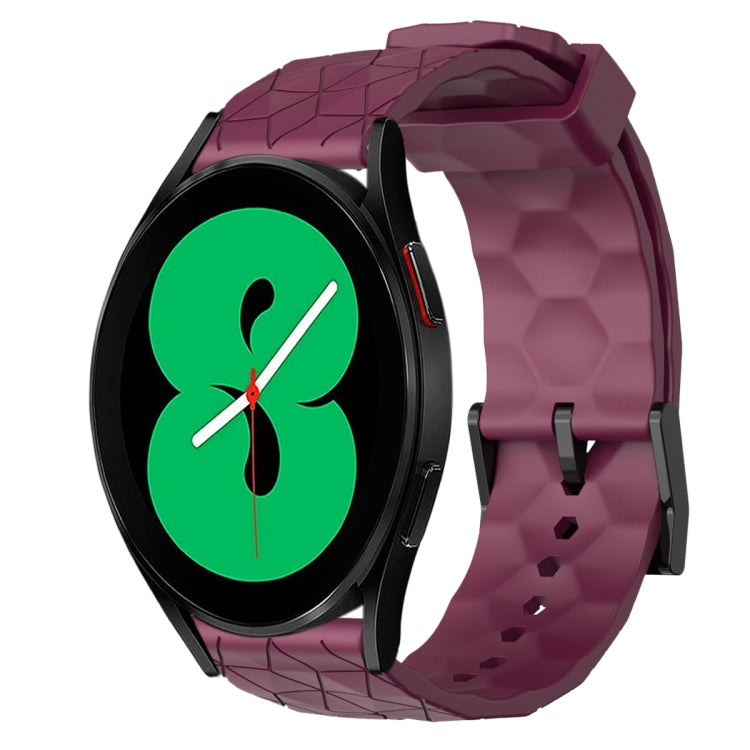 Cinturino per orologio in silicone tinta unita con motivo a calcio da 20 mm, For Samsung Galaxy Watch 5 Pro 45mm, For Samsung Galaxy Watch 4 44mm