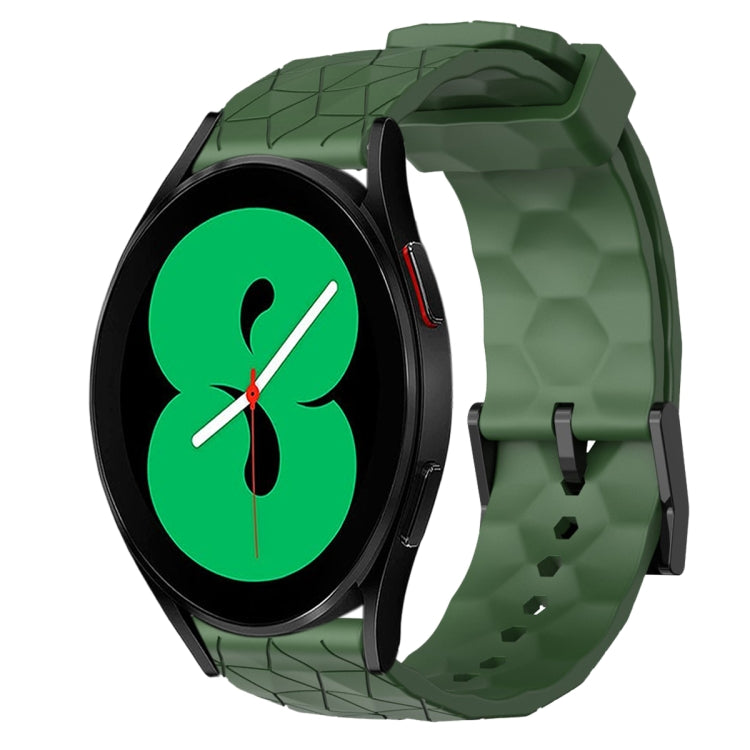 Cinturino per orologio in silicone tinta unita con motivo a calcio da 20 mm, For Samsung Galaxy Watch 5 Pro 45mm, For Samsung Galaxy Watch 4 44mm